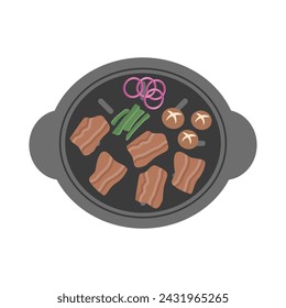 Bulgogi Korean Traditional Food illustration