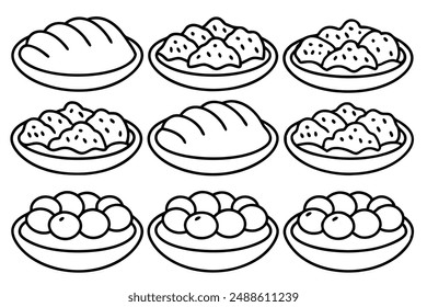 Bulgogi line art charming whimsical artwork piece