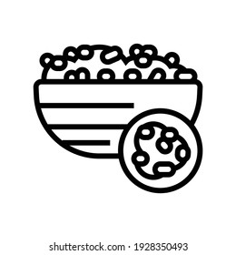 bulgur groat line icon vector. bulgur groat sign. isolated contour symbol black illustration