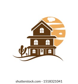 Buliding West vector icon illustration design template