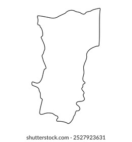 Buliisa District map, administrative division of Uganda. Vector illustration.