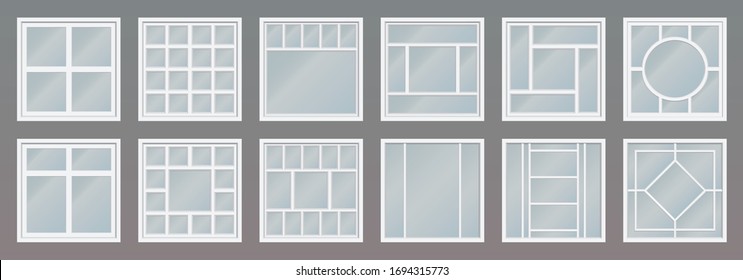 Bulilding set consisting of 12 Picture type Square Windows