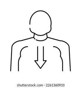 bulimia psychological problems line icon vector. bulimia psychological problems sign. isolated contour symbol black illustration