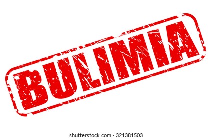 BULIMIA red stamp text on white