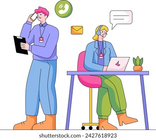 Bulk Admin Customer Service Illustration