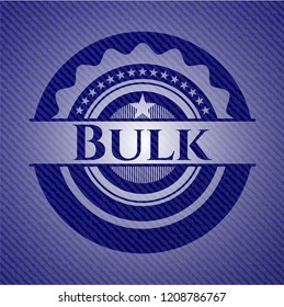 Bulk badge with denim texture