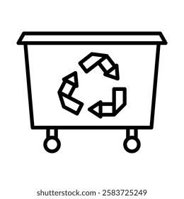 Bulk Bins Vector Line Icon Design