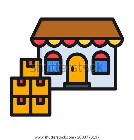 Bulk Buying Icon Lineal Color Style Vector Illustration