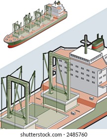 Bulk Carrier with Cranes. Ship Icon. Design Element 41e, itâ€™s specially designed with a web designers in mind to achieve PIN SHARP ICON ON A SCREEN.