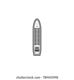 bulk carrier icon. Elements of water craft from above. Premium quality graphic design. Signs symbols collection, simple icon for websites, web design, mobile app, info graphics on white background