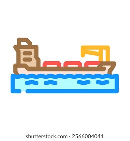 bulk carrier ship marine color icon vector. bulk carrier ship marine sign. isolated symbol illustration