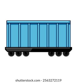 bulk coal wagon cartoon. shipment supply, energy resource, infrastructure logistics bulk coal wagon sign. isolated symbol vector illustration