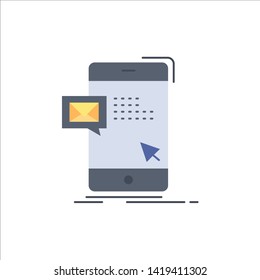 bulk, dialog, instant, mail, message Flat Color Icon Vector