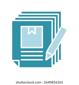 Bulk Editor dual tone blue color, mini illustration icon. use for modern concept, print, UI, UX kit, web and app development. Vector related to product offering, marketing, business.