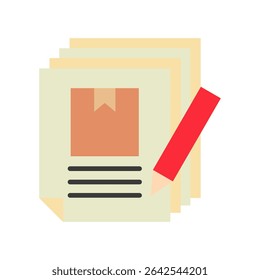 Bulk Editor flat color, mini illustration icon. use for modern concept, print, UI, UX kit, web and app development. Vector related to product offering, marketing, business.