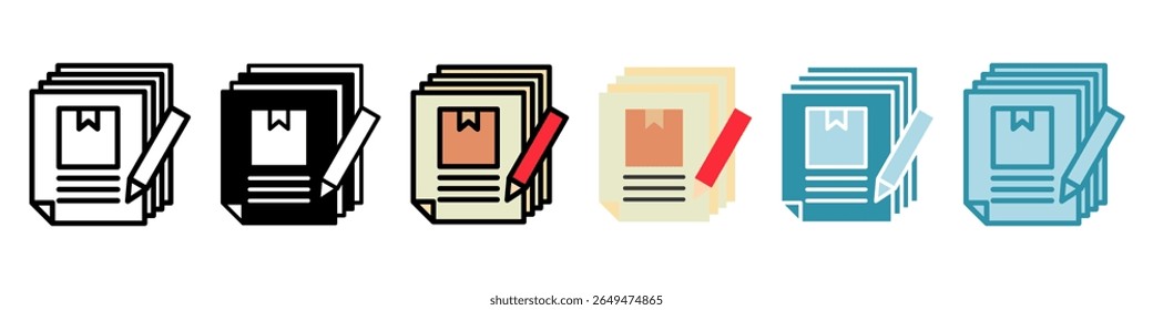 Bulk Editor multi style, mini illustration icon set. Vector for modern concept, print, UI, UX kit, web and app development. Related to product offering, marketing, business.