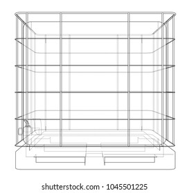 Bulk fluid shipping containers. EPS 10 vector format. Vector rendering of 3d