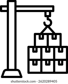Ilustración vectorial de línea de icono a granel
