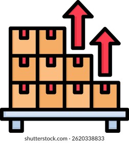 Bulk Icon Lineal Color Vector Illustration
