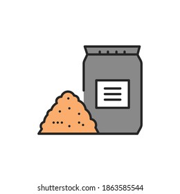 Icono de línea de color de materiales masivos. Pictograma para página web, aplicación móvil, promoción.