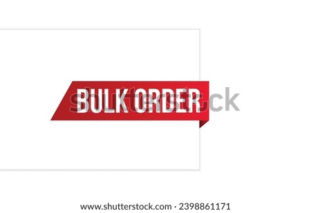Bulk Order banner design. Bulk Order icon. Flat style vector illustration.