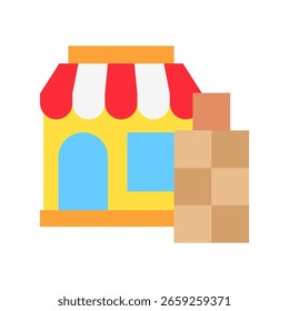 Color plano de la orden a granel, mini icono de la ilustración. uso para el concepto moderno, impresión, UI, kit de UX, Web y desarrollo del App. Vector relacionado con el comercio, el comercio minorista, el marketing y las compras.