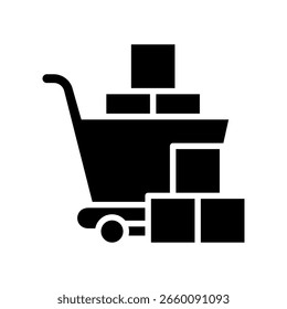 Bulk Order glyph, mini illustration icon. use for modern concept, print, UI, UX kit, web and app development. Vector related to commerce, retail, marketing and shopping.