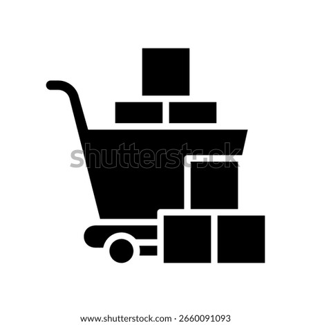 Bulk Order glyph, mini illustration icon. use for modern concept, print, UI, UX kit, web and app development. Vector related to commerce, retail, marketing and shopping.