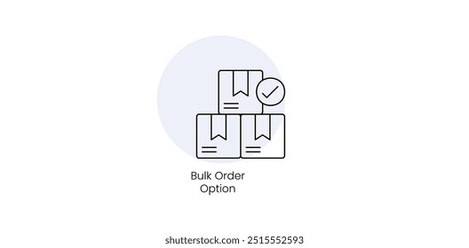 Bulk Order Option and Wholesale Purchase Symbol - Vector Icon