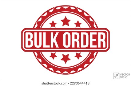 Bulk Order rubber stamp vector illustration on white background. Bulk Order rubber stamp