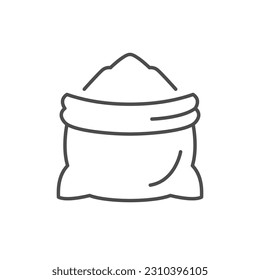 Bulk product sack line icon