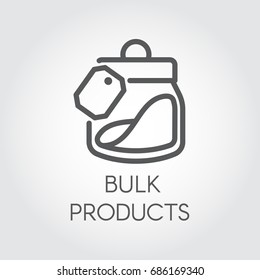 Bulk products icon. Cookery concept. Simple logo or button drawing in line style for websites, online shops, mobile apps and other design needs. Vector illustration