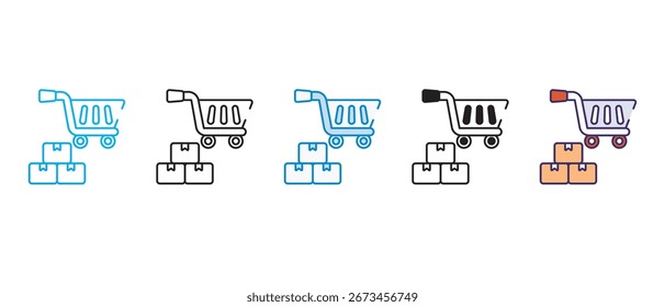 Design de ícone de compra em massa com ilustração de estoque de fundo branco