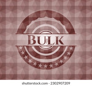 Graues rotes Emblem oder Abzeichen mit abstraktem geometrischem Muster, Hintergrund. Nahtlos. 