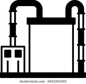 Bulk Refueling Unit with Display Vector Icon Design, crude oil and natural Liquid Gas Symbol, Petroleum and gasoline Sign, power and energy market stock illustration, Silo Storage Tanks Concept