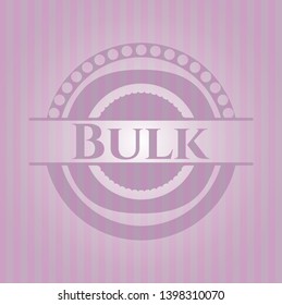 Bulk retro pink emblem. Vector Illustration. Detailed.