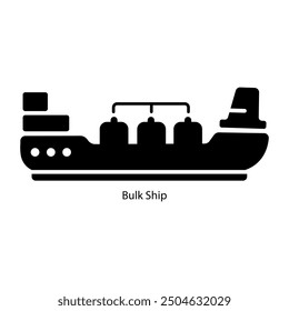 Bulk ship icon designed in solid style 