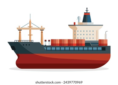 Bulk vehicle water transport vector illustration