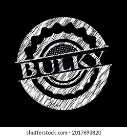 Bulky en el pizarrón. Ilustración vectorial. Detallado. 
