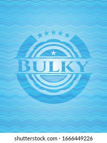 Bulky water representation style badge. Vector Illustration. Detailed.
