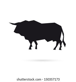 Bull abstract isolated on a white backgrounds, vector illustration