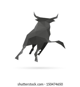 Bull abstract isolated on a white backgrounds