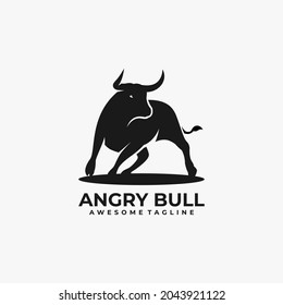 Bull abstract logo design vector