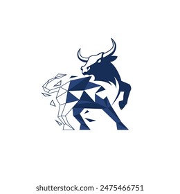 bull abstract logo modern style