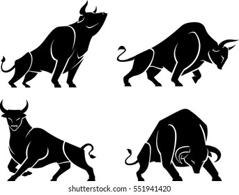 Bull Abstract Set