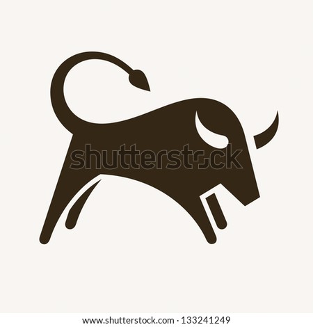 Bull Abstract Vector Illustration Stock Vector (Royalty Free) 133241249