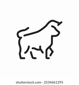 bull animal icon sign vector