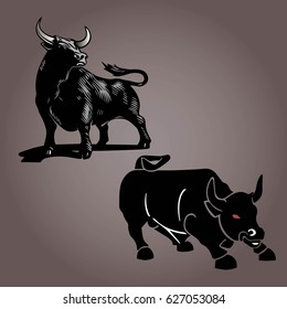 bull animal icon vector