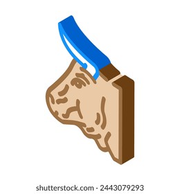 bull animal isometric icon vector. bull animal sign. isolated symbol illustration