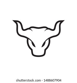 
bull animal logo design icon or company symbol